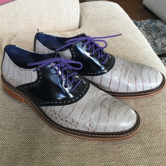 Cole Haan grey and black loafers