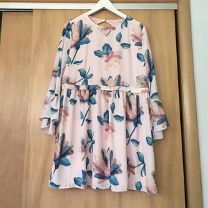 Dahlia Soft Pink floral dress