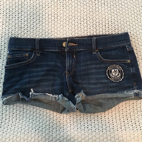 Abercrombie and Fitch dark wash denim shorts