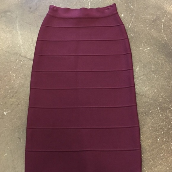 BCBG maroon bandage pencil skirt xs