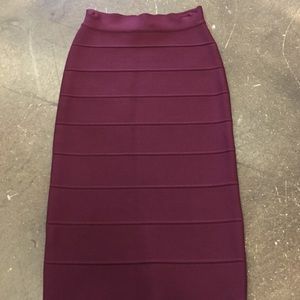 BCBG maroon bandage pencil skirt xs