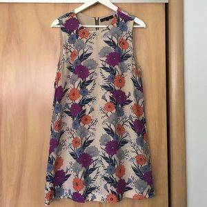 Olivaceous sleeveless shift dress