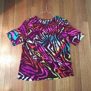 Amanda Uprichard. Zebra print top