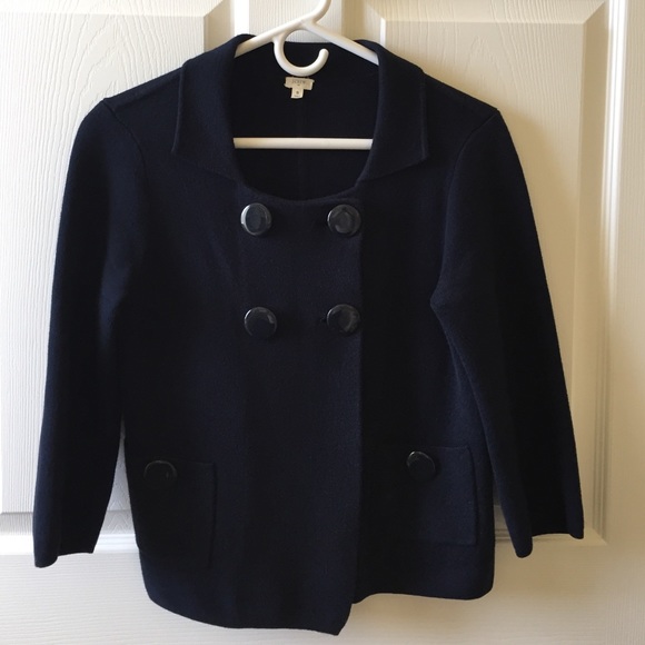 J Crew Factory Navy Blue sweater jacket