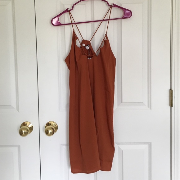 NA-KD Dresses & Skirts - Burnt Orange Silky Dress