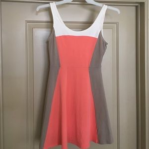 Color block sleeveless skater dress