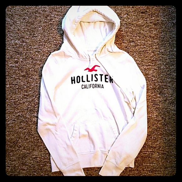 Hollister White Hoodie