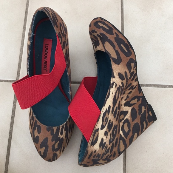 London Rebel Shoes - ✅ London Rebel Shoes Wedge Leopard Print size 6.5