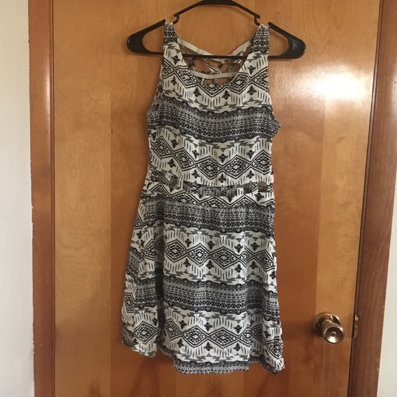 Tribal print sun dress with cut outs!