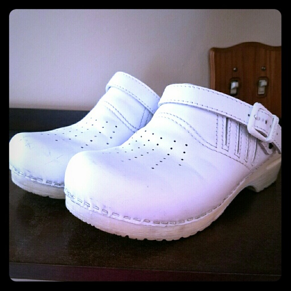 White Dansko Nursing Shoes