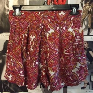 Paisley print flowy shorts