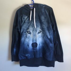 Wolf pullover sweater hoodie