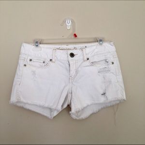 White Distressed Shorts!