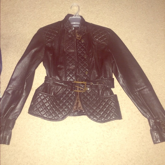 Zara - brown leather jacket
