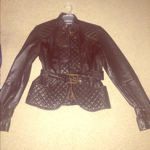 Zara - brown leather jacket