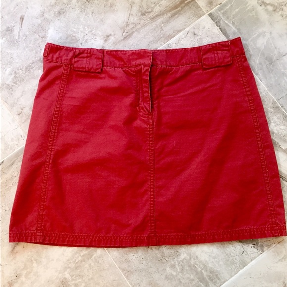 J. Crew red cotton skirt - Picture 2 of 4