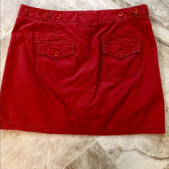J. Crew red cotton skirt - Picture 3 of 4
