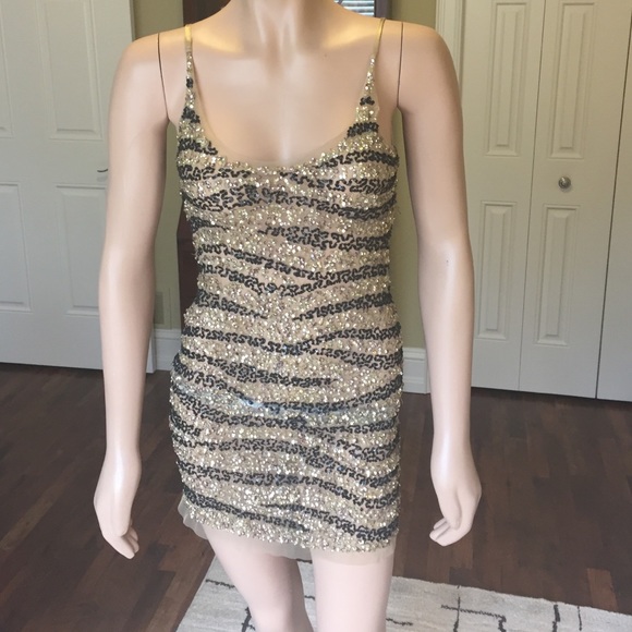 Sexy sequined mini dress embellished club hot