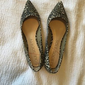 Sole Society Leopard Flats