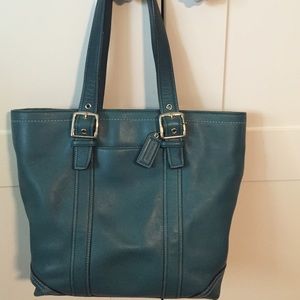Coach Turquoise Leather Shoulder Bag