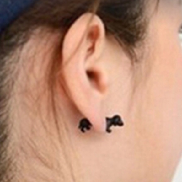 Adorable! Weenie Dog Black Stud New - Picture 2 of 4