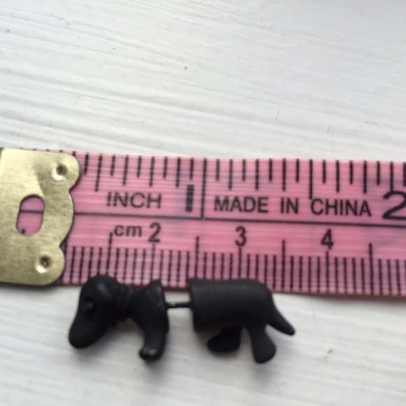 Adorable! Weenie Dog Black Stud New - Picture 3 of 4