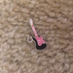 SOLD!!! Pink and Black Guitar Charm