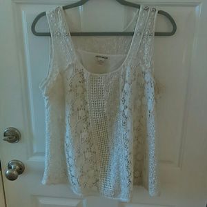 Lucky Brand cream lace top