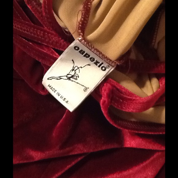 Vtg Capezio Velvet Bodysuit Minidress - Picture 4 of 4