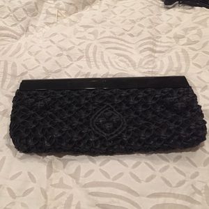 Lovely black leather clutch