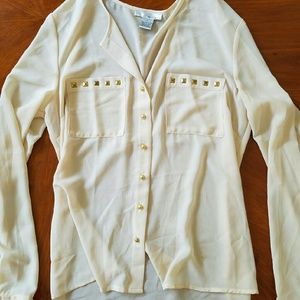 Cream studded blouse