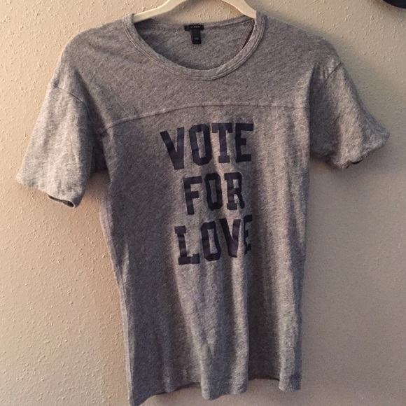 🚀sold. J. Crew "Vote for Love" Tee Shirt - Picture 2 of 4
