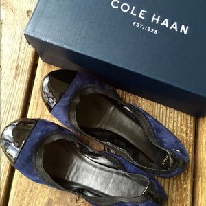 Cole Haan Navy Deltona Gore Ballet Flat