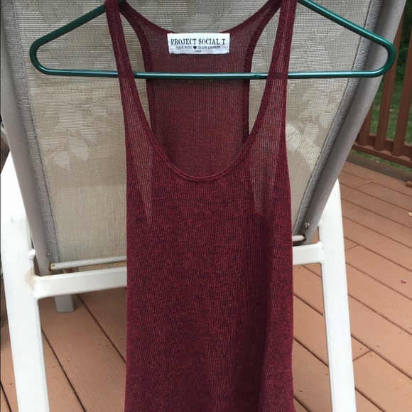 Burgundy sweater tank top
