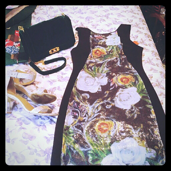 Clover Canyon Floral Sequin Bodycon