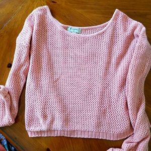 Pink knit sweater