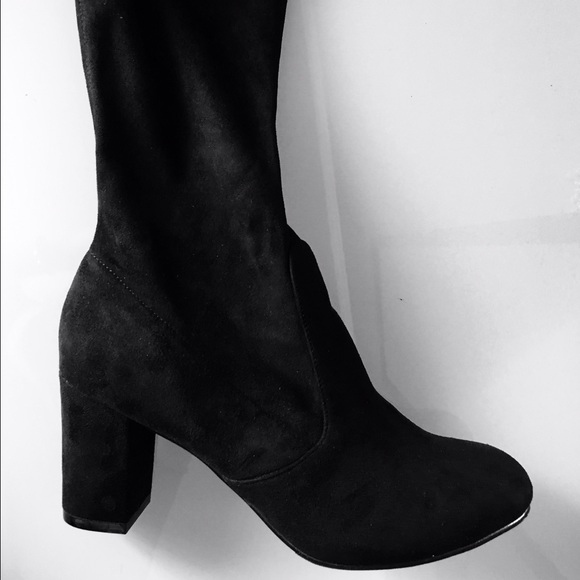 SIZE 7 LEFT! Suede Over The Knee Boots - Picture 3 of 4