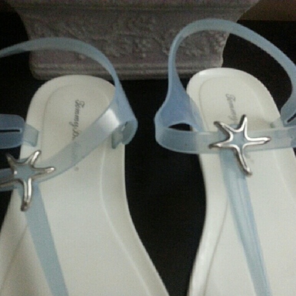 Tommy Bahama Starfish Baby Blue Flat Sandals Size 9 - Picture 2 of 4