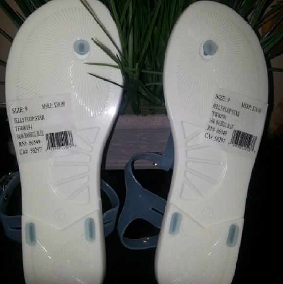 Tommy Bahama Starfish Baby Blue Flat Sandals Size 9 - Picture 3 of 4