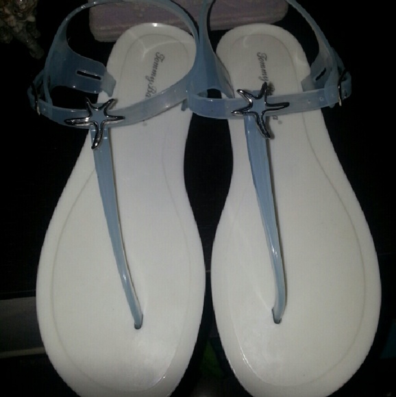 Tommy Bahama Starfish Baby Blue Flat Sandals Size 9 - Picture 4 of 4