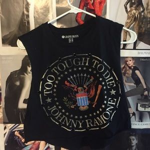 Johnny Ramone tank/crop top