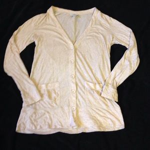 Loft Slouchy Cream Cardigan