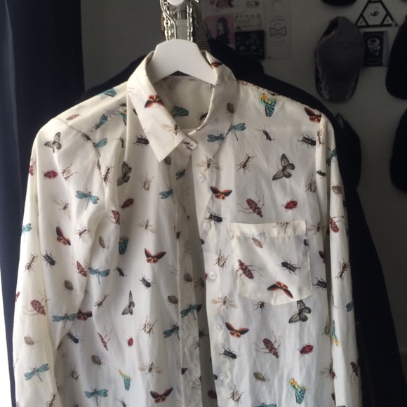 Insect Print Button Up