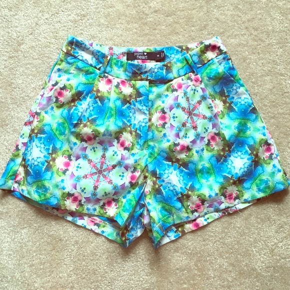 High-waisted Kaleidoscope Shorts by Paper Heart
