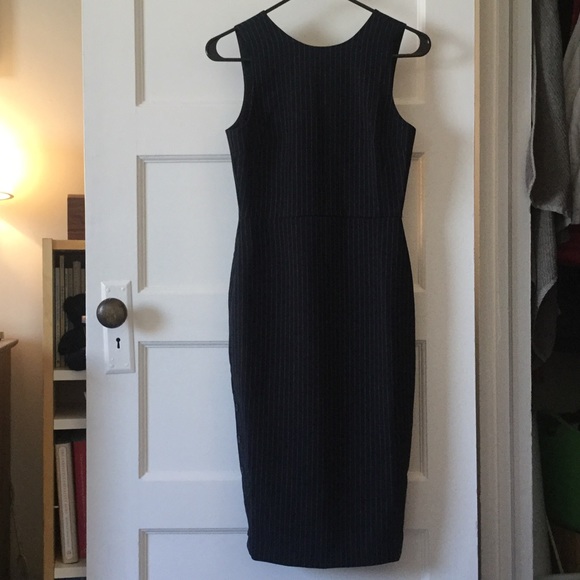 BR Pinstriped Pencil Dress