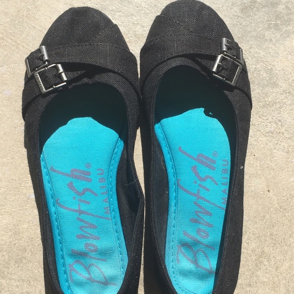 Blowfish black flats-size 7