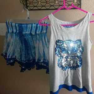 Justice Handkerchief Skort & Tank Top