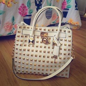 New Michael Kors studded Hamilton purse