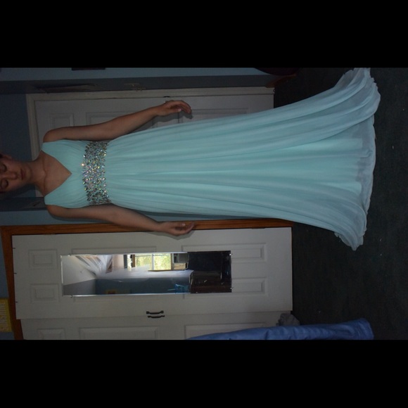 Blue prom dress