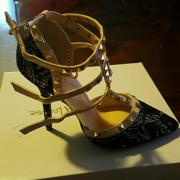 Black Stud heels